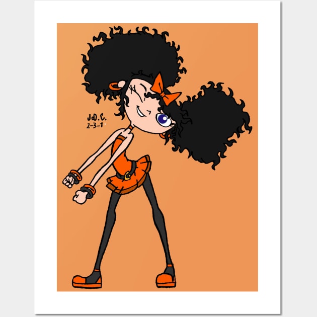 Izzy Orange Wall Art by TeeJay93